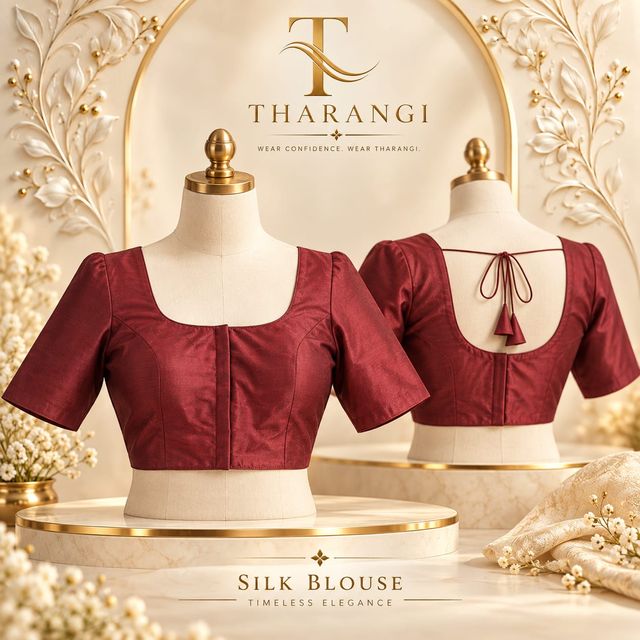 Maroon Silk Blouse